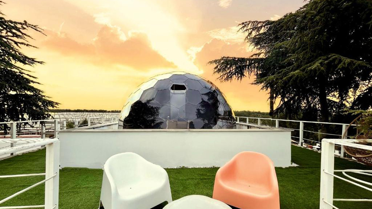 Bolla al tramonto al Bubble World Wild Love